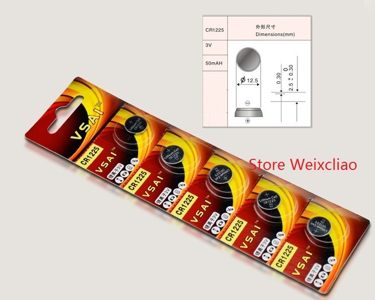 1 Cr1225 3v Lithium Li Ion Button Cell Battery Cr 1225 3 Volt Li Ion Coin Batteries Vsai Auto Battery Reviews Battery Temperature From Weixcliao1 12 91 Dhgate Com