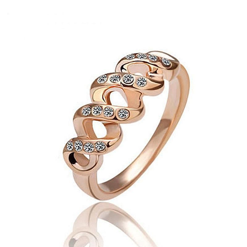 Rings For Women Wedding Bands Dress Rose Gold Filled Engagement