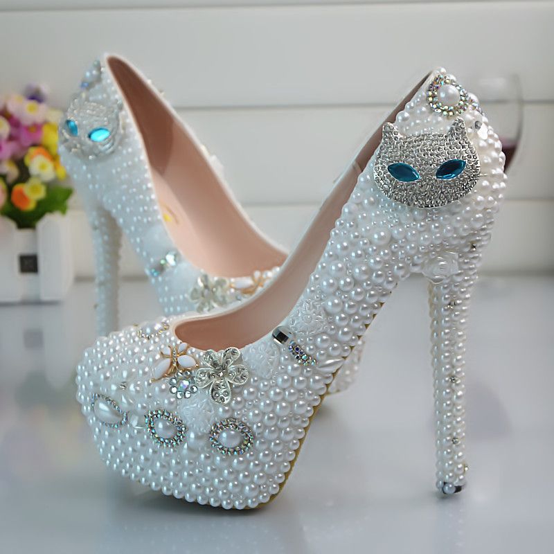 5 8 11 14CM Heels Stunning Cinderella Shoes Hand Made