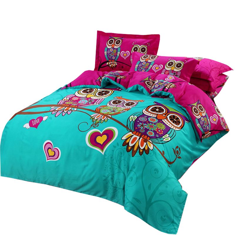 Wholesale Svetanya Owl Duvet Cover Set Kids Cartoon 3d Bedding