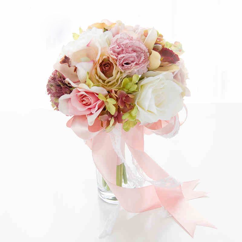 Романтические букеты свадебные потрясающие свадебные букеты высокого качества свадебные цветы красочные аксессуары 2017 новое поступление дешево