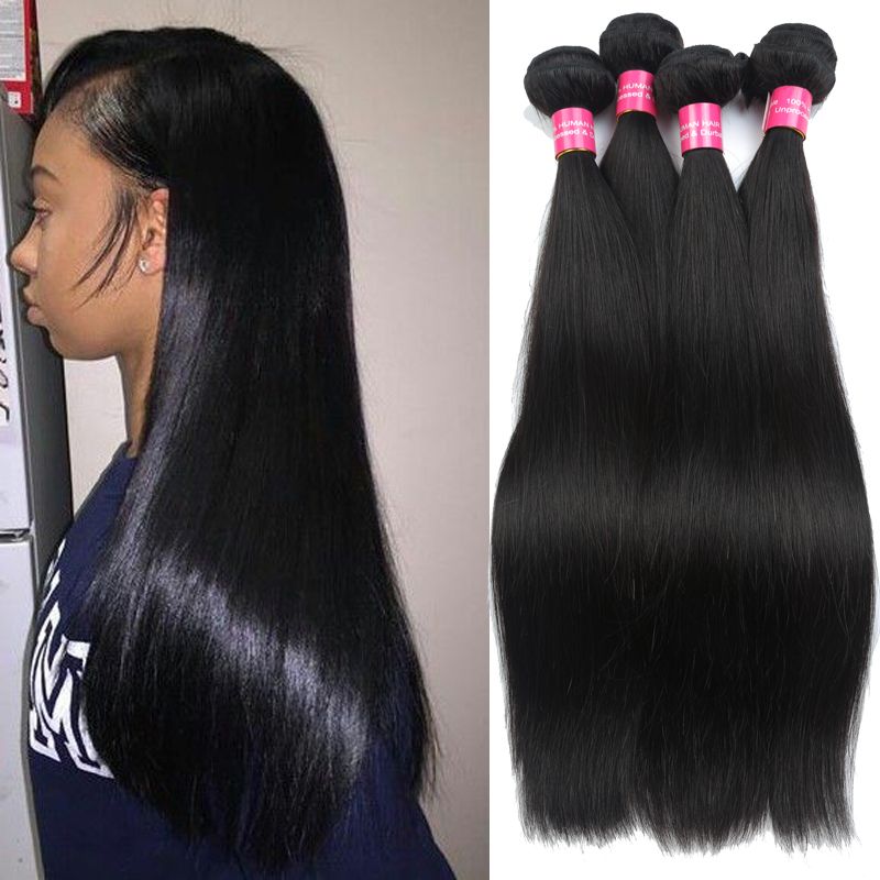Unprocessed European Virgin Human Hair Weave Bundles Peruvian