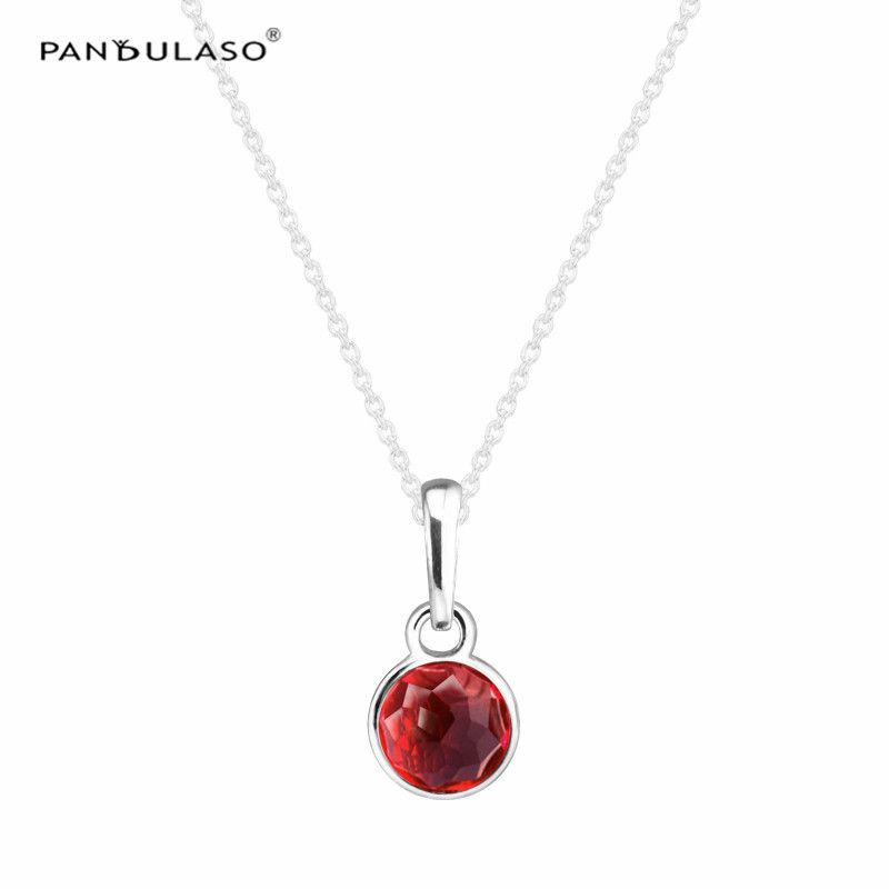 January Droplet Garnet Pendant 