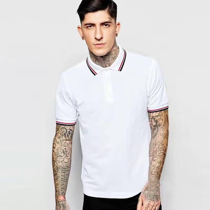 London Men Solid Polo Shirt Short Sleeve Tops Turn Down Collar Classic Polo Shirts Business ...
