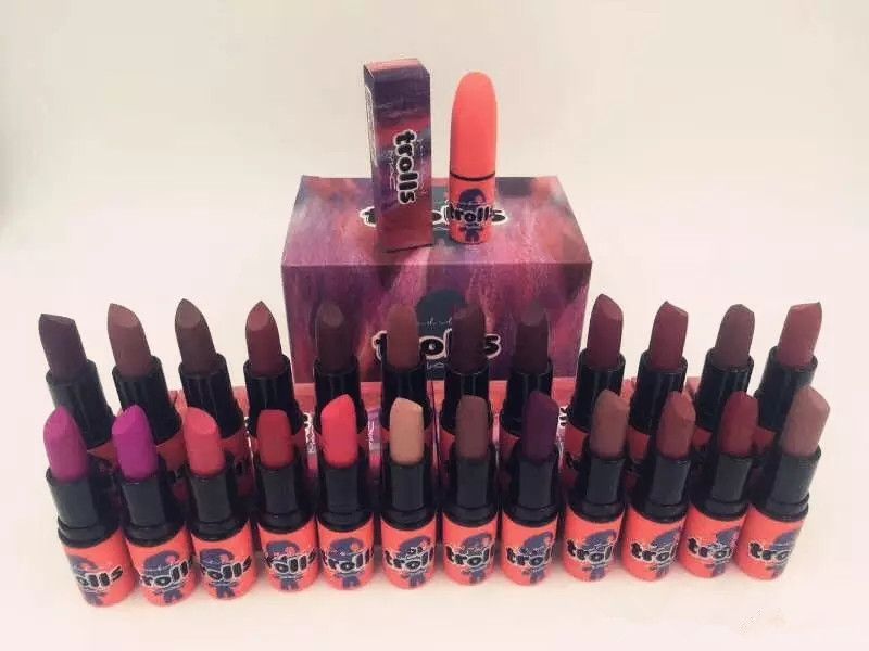 Acheter Top Marque Trolls Mat Rouge à Lèvres Balle Maquillage Longue Tenue Rouge à Lèvres Hydratant Orange Haute Qualité 12 Couleurs Dhl De 062 Du
