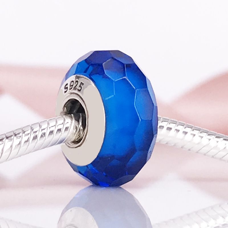 Murano Glass S925 Sterling Silver Charms Bead For European Bracelet Chain ca