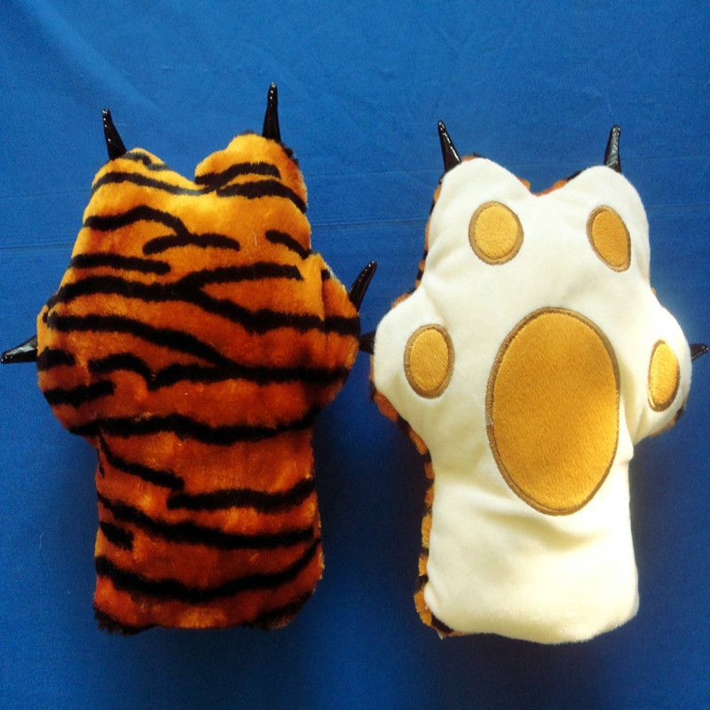 Kids Animal Paw Gloves 6 Types Tiger/Bear Hands Glove Thick Cotton