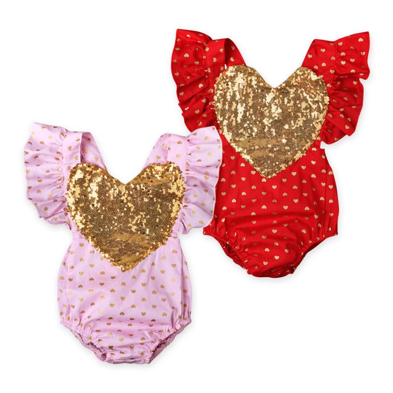 heart romper baby