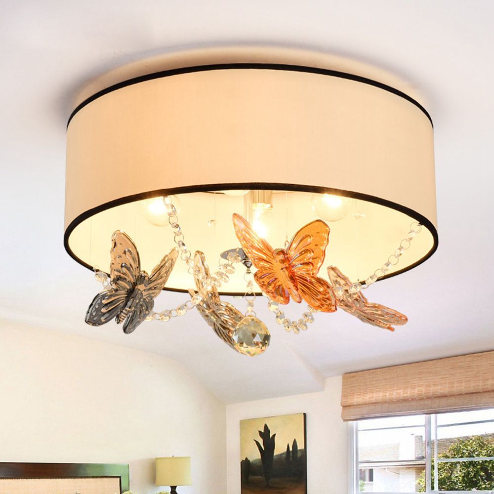 2019 Modern Crystal Butterfly Bedroom Ceiling Lights Fashion Girls Room Fabric Ceiling Light Study Room Ceiling Lamp From Oovov 210 06 Dhgate Com