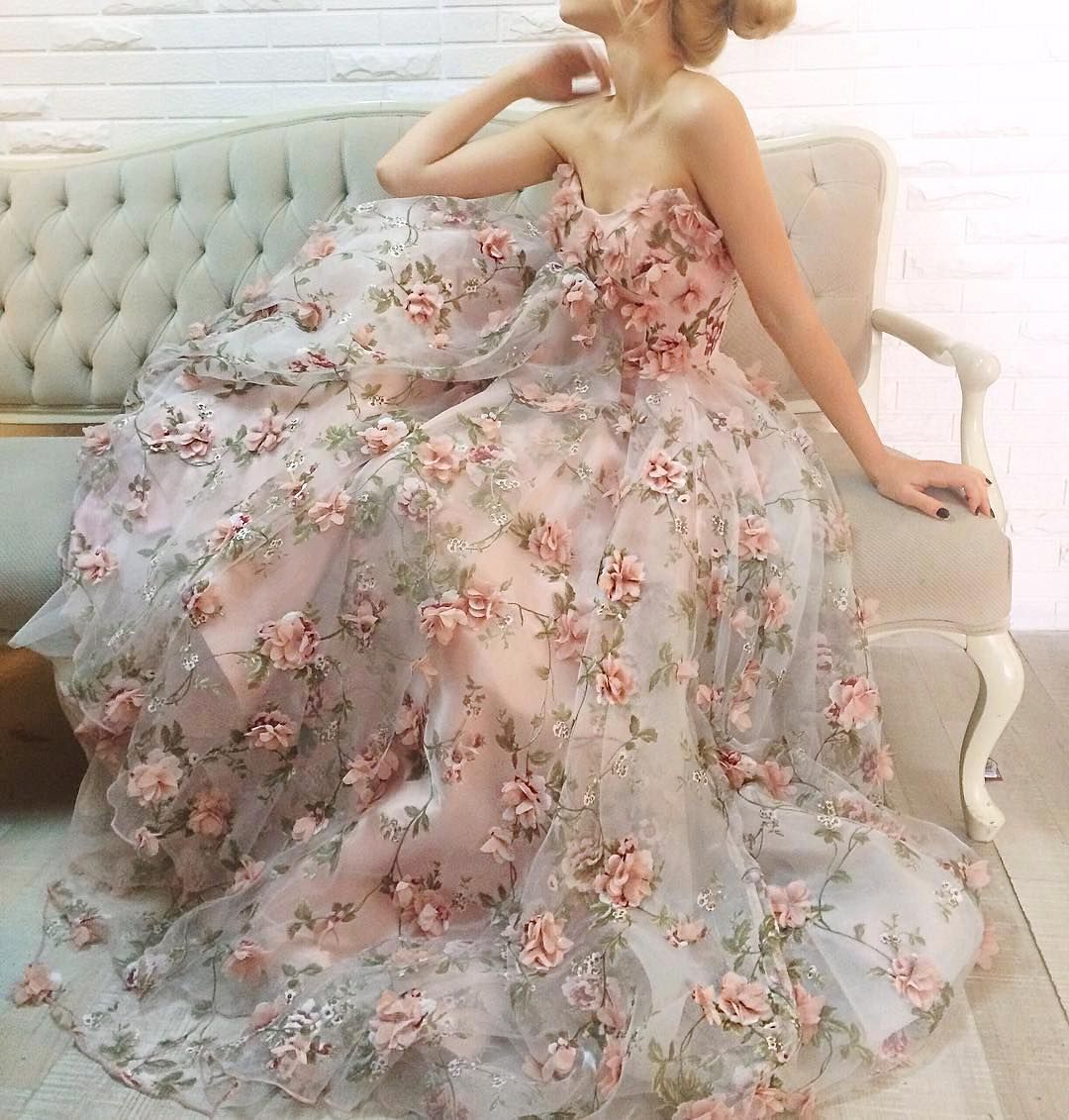 dress 3d flowers