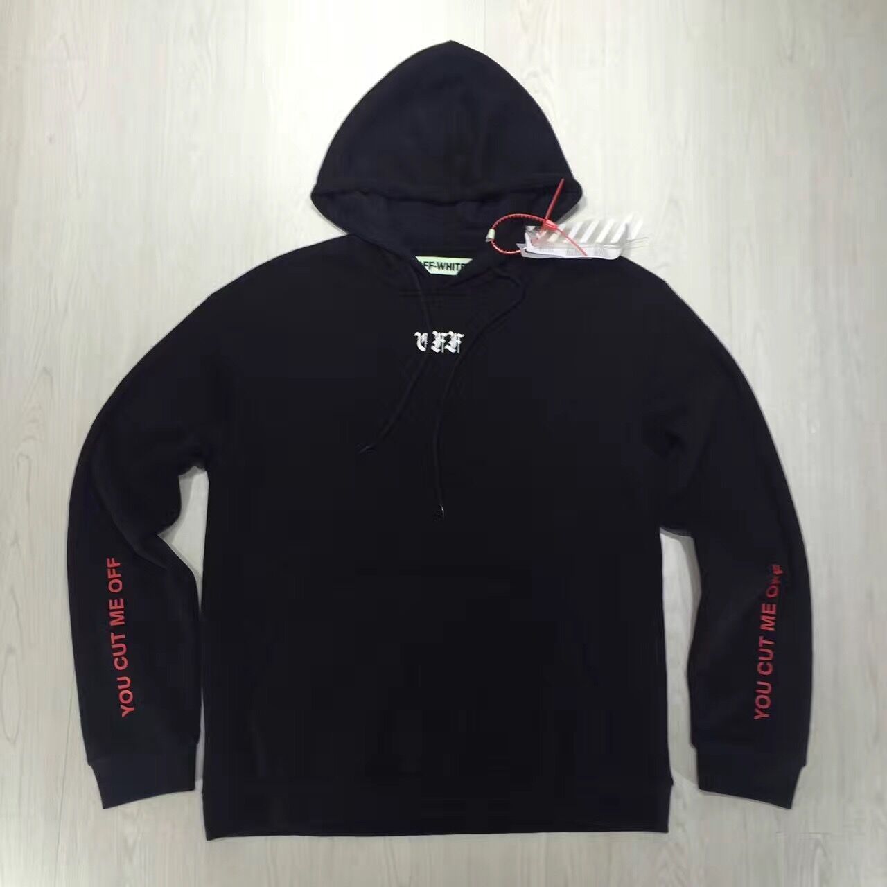 Off White Off White 2017aw Galaxy Brushed Pullover Hoodie Men Black S