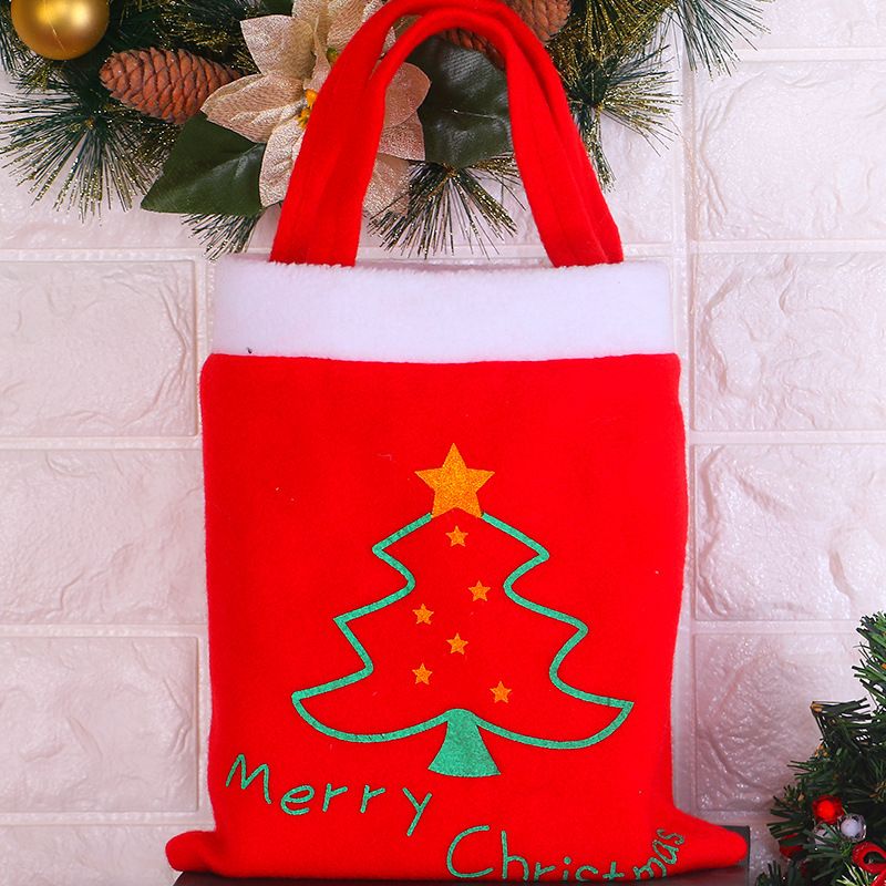Multi-color Xmas Candy Gift Bag Protable Prevalent Handbag Handmade Candy Bags