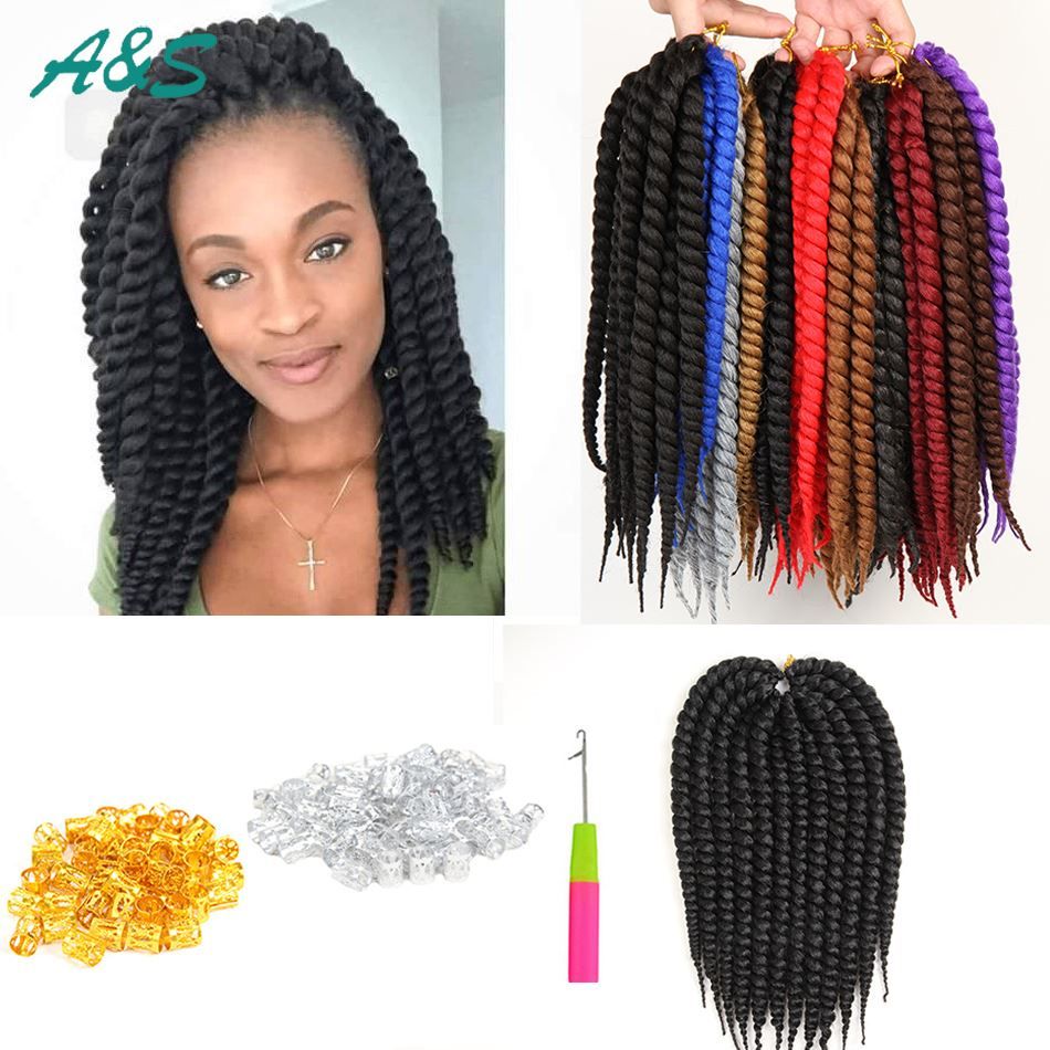 100g Pcs 12strands Pcs Beautiful Crochet Twist Box Braids
