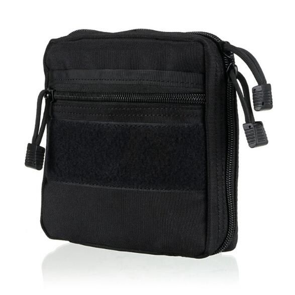 OneTigris MOLLE EDC Pouch (Black/White Stitches)