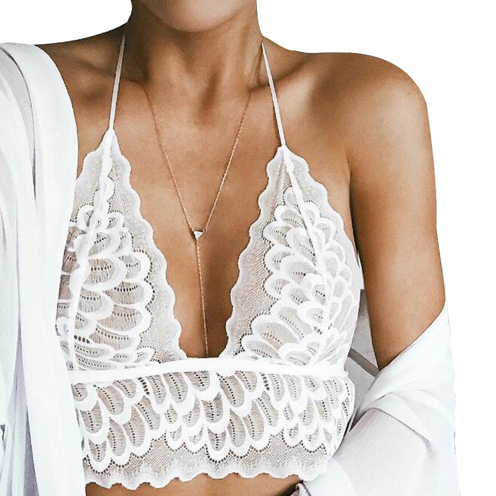 white lace bralette crop top