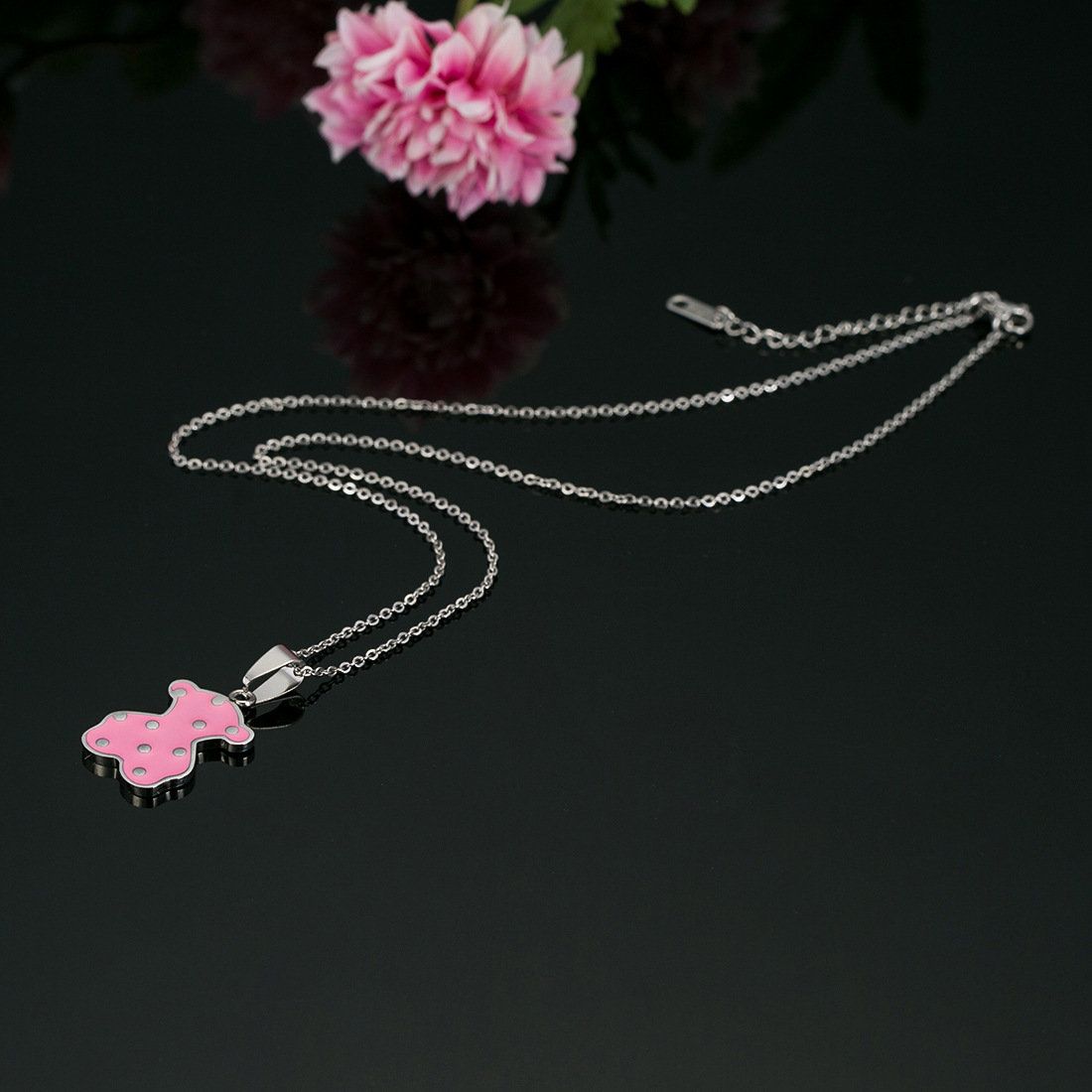 Fashion Lady Argent Blanc Glace Fleur imitation opale Collier Pendentif Bijoux Fashion Lady Argent Blanc Glace Fleur imitation opale Collier Pendentif Bijoux