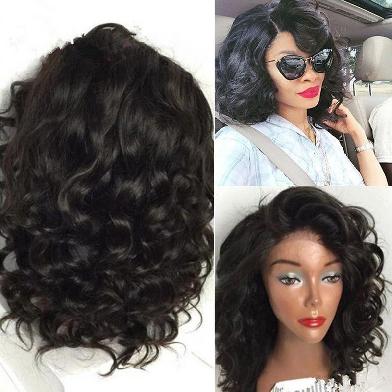 Grosshandel Peruvian Korper Wave Bob Perucken Naturliche Hairline Glueless Menschliches Haar Full Lace Perucken Unverarbeitete Menschenhaar Spitze