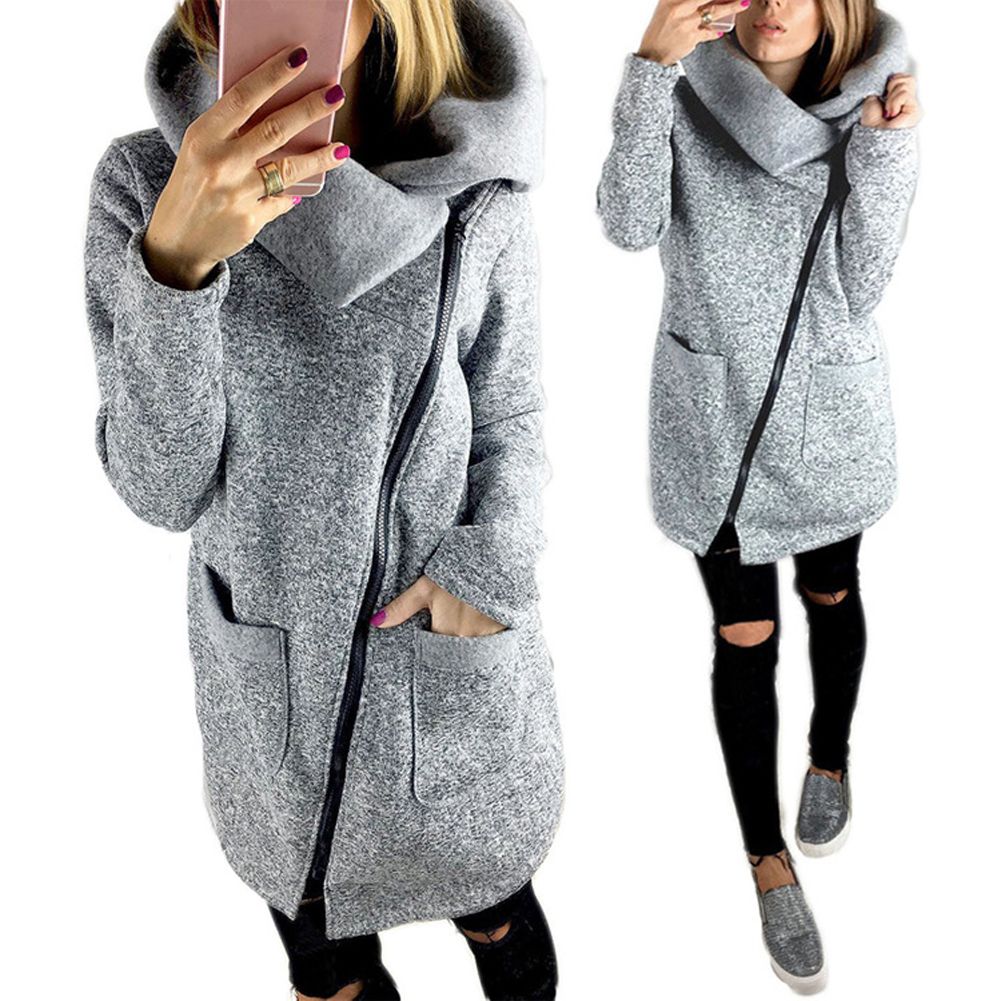 Wholesale Women Autumn Winter Clothes Warm Fleece Jacket Slant Zipper  Collared Coat Lady Clothing Female Jacket От 1 191 руб. | DHgate
