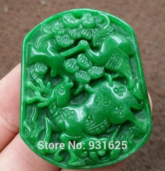 100% certifié vert naturel jade Ball Pendentif clés de voiture et serrures 1383