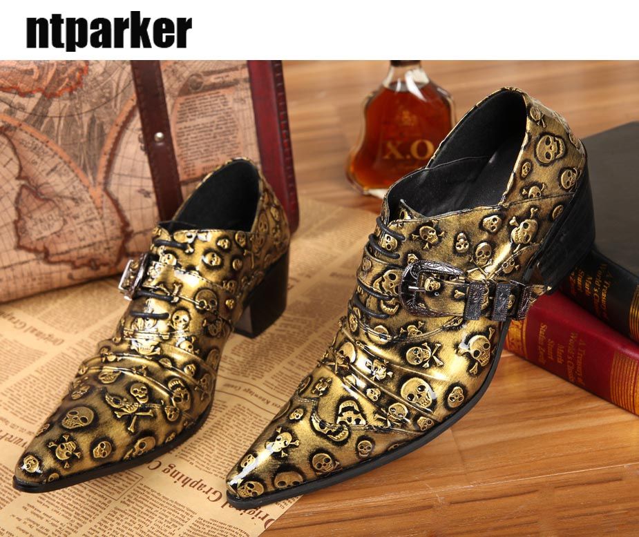 skull dress shoes