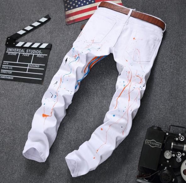 Acquistare Nuovi Arrivi Uomo Jeans Jeans Bianchi Dipinti A Mano Zebra  Elastica Jean Maschio Savana Maschile Pantaloni Maschili Dipinti A Mano  Economico | Consegna Veloce E Qualità | It.Dhgate