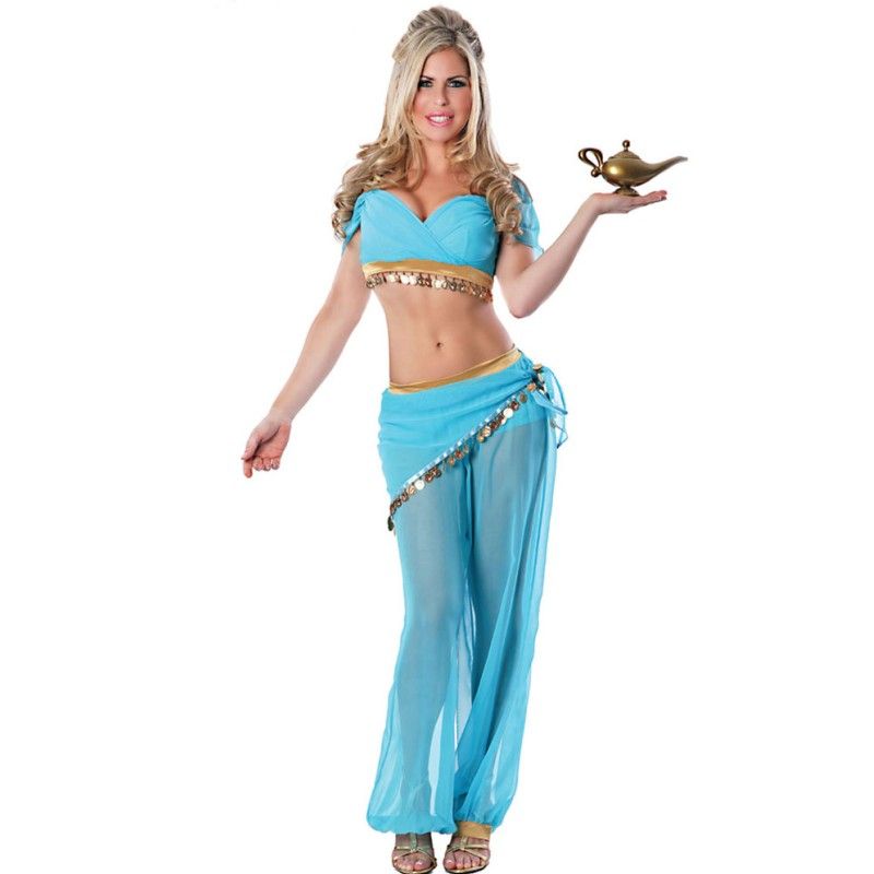 Grosshandel 17 Sexy Kostume Frauen Fur Erwachsene Frauen Jasmin Oder Bauchtanzerin Arabian Nights Kostum Prinzessin Genie Halloween Kostum Freie Grosse V Von Yanghn 13 05 Auf De Dhgate Com Dhgate