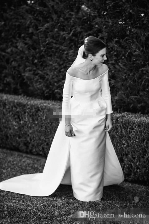 1960s Long Sleeve Wedding Dresses A 