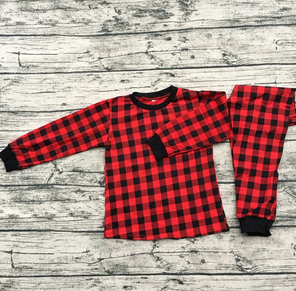 Compra Chica De Moda Rojo Negro A Cuadros Pijamas Bebé Ocio Confort Súper  Suave Algodón Pijamas Al Por Mayor Barato Barato | Entrega Rápida Y Calidad  | Es.Dhgate