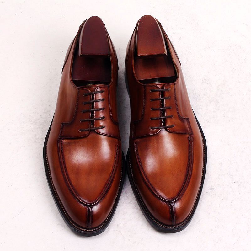 Scarpe Francesine da uomo in pelle testa di moro- CommercioVirtuoso.it