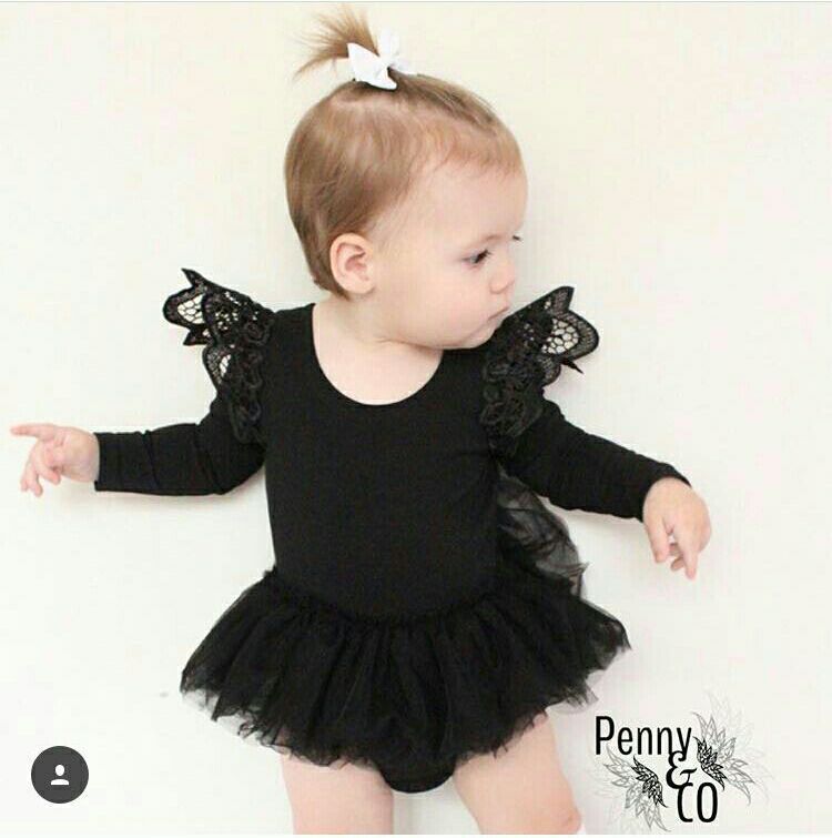 baby girl black romper