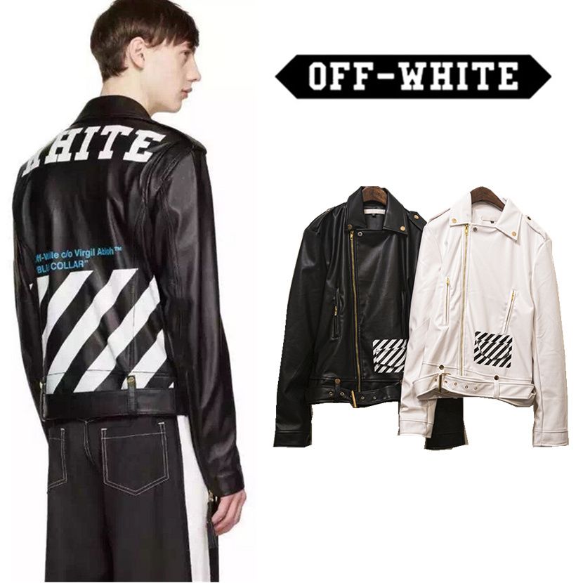 off white leather jacket womens
