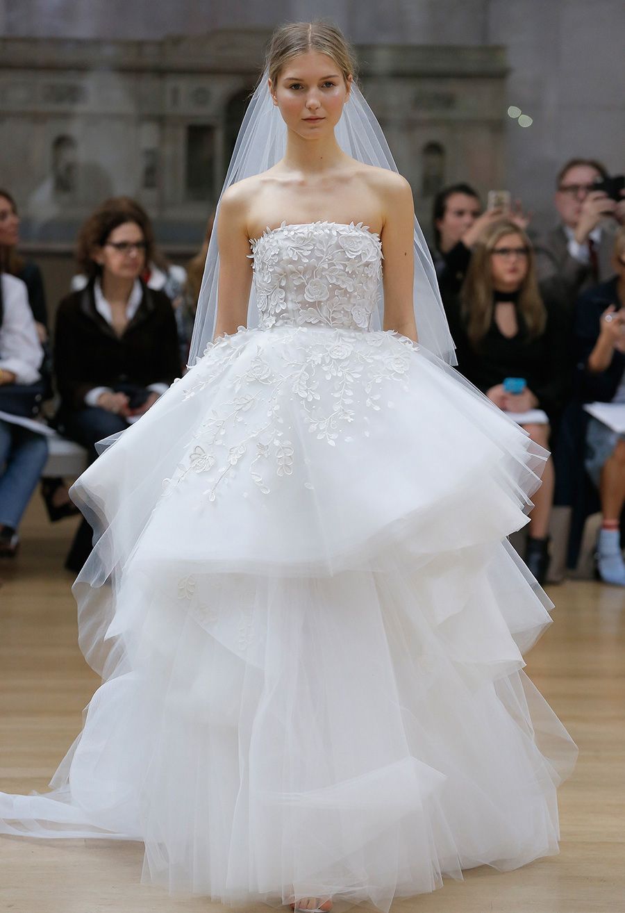 straight across strapless wedding dress