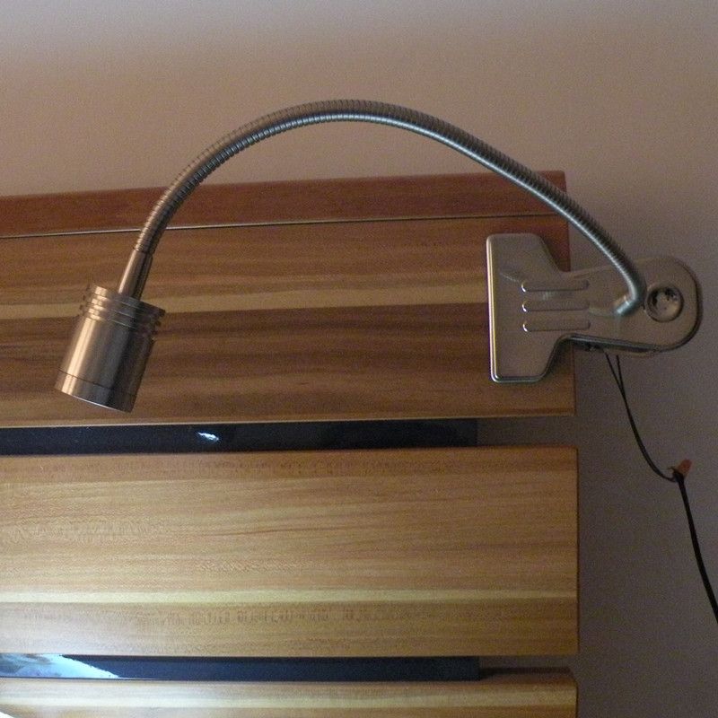Topoch Metal Made Clip On Led Reading, Clip On Reading Lamp For Headboard