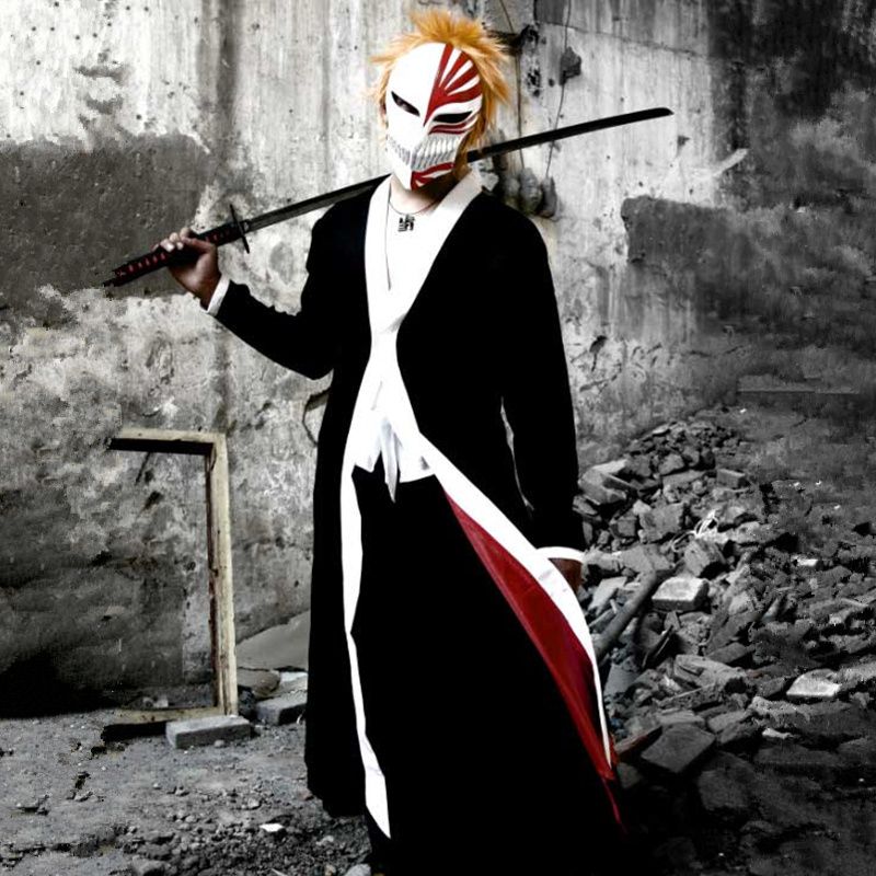 Kurosaki Ichigo cosplay disfraces kendo ropa anime japonés BLEACH ropa  Masquerade / Mardi Gras / trajes de carnaval