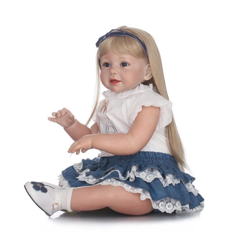 70cm Lifelike Reborn Baby Realistic Soft Silicone Toddler Girl
