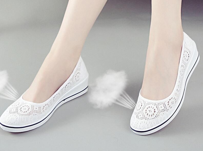 Acheter Chaussures Femme Blanche Infirmière Chaussures Travail Esthéticienne Formation Danse Chaussures Douces Confortables De 8,96 € Du Summer071201 | Fr.DHgate.Com