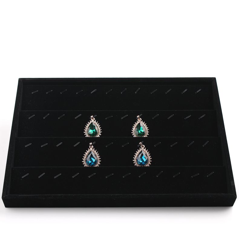 Jewelry Earrings Necklaces Tray BLACK Showcase 1 Inch Height