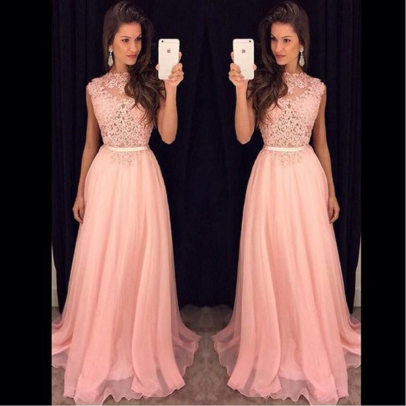pearl pink prom dresses