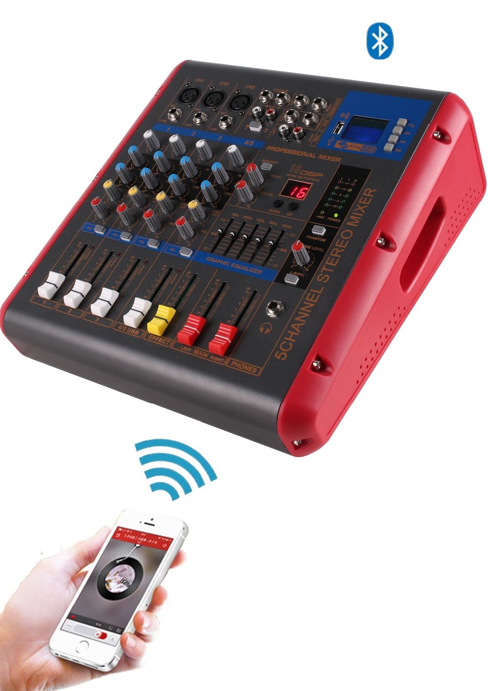 dj mixer amplifier and speakers