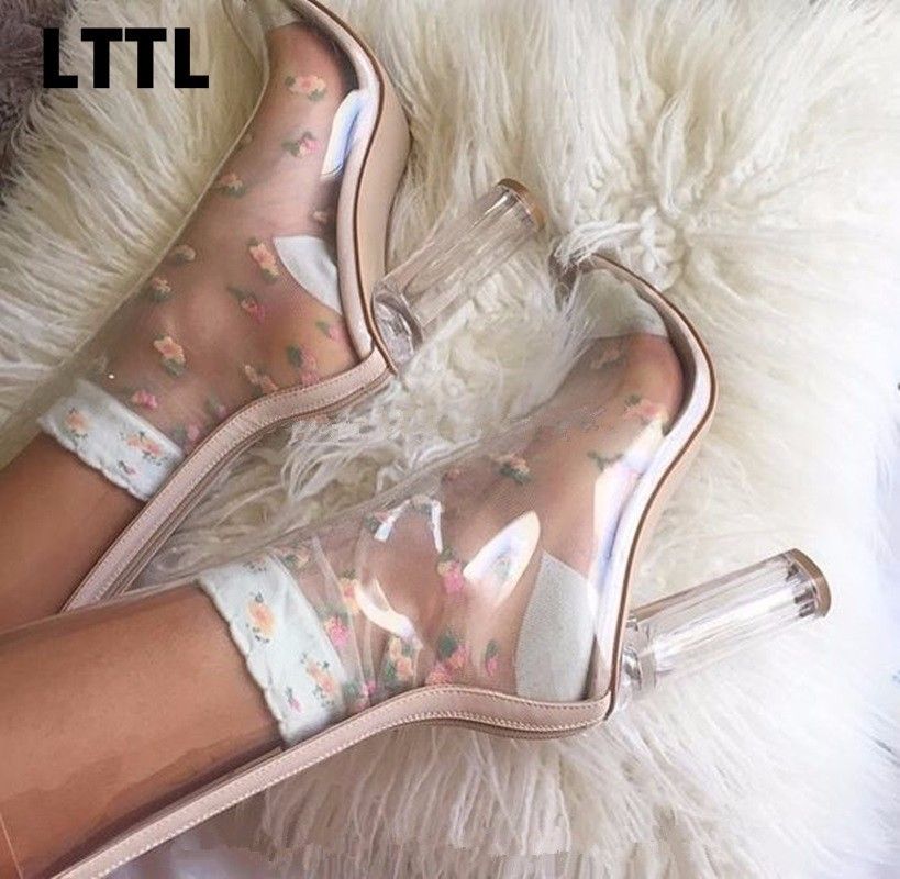 pvc clear heels