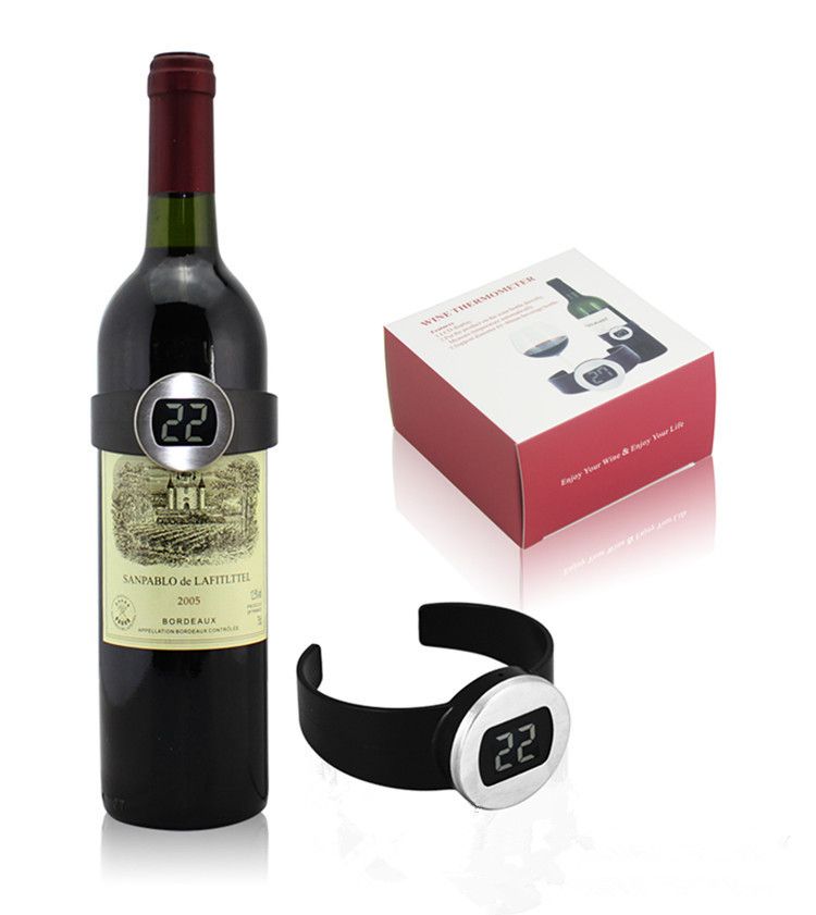 HSRG Display LCD Bottiglia di Vino Rosso Termometro Elettrico Digitale Leggi Champagne Temperatura Temperatura Latte Neonato Rileva Misuratore di Vino 