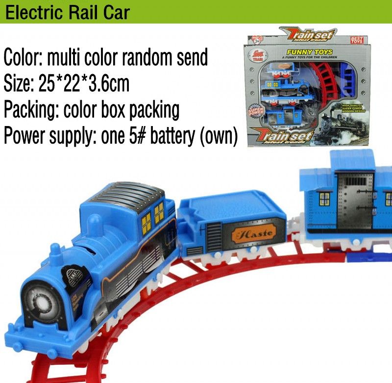 2021 Small Electric Rail Train Toys Electric Train Track Set Baby Girls Educational Toy Splicing
