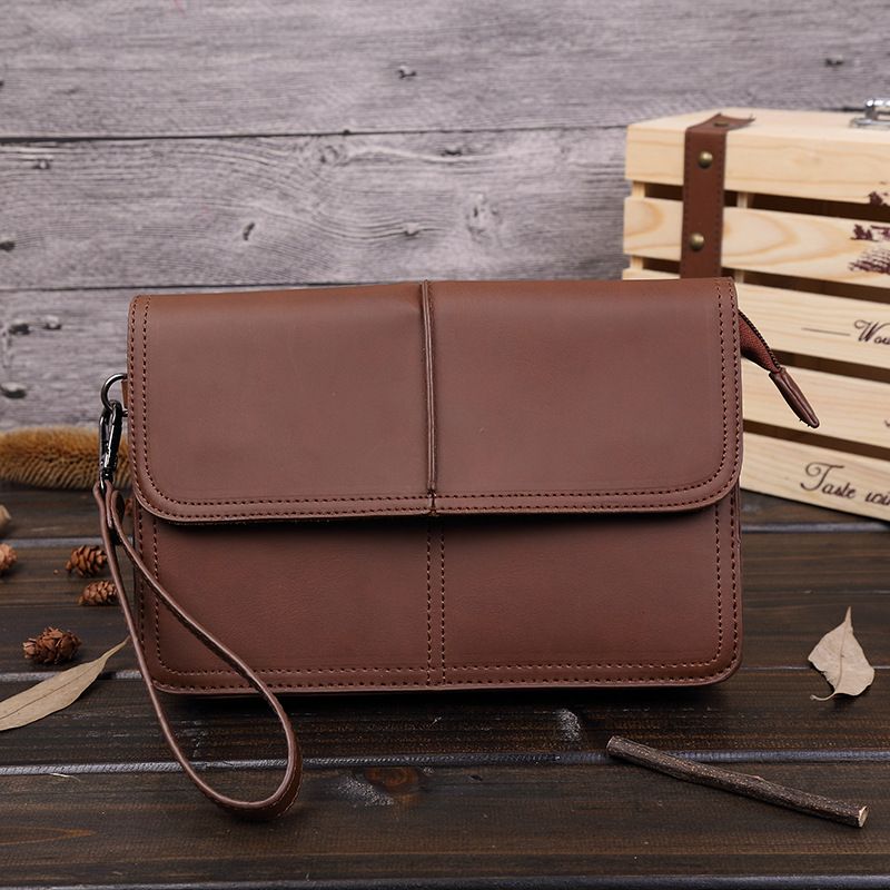 mens leather clutch