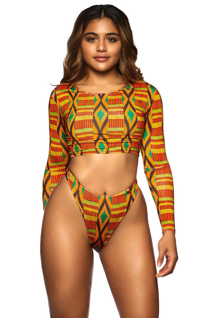 plus size kente swimwear