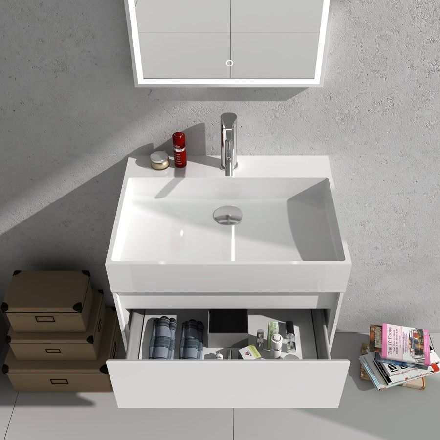 2019 600mm Bathroom Furniture Free Standing Vanity Stone Solid