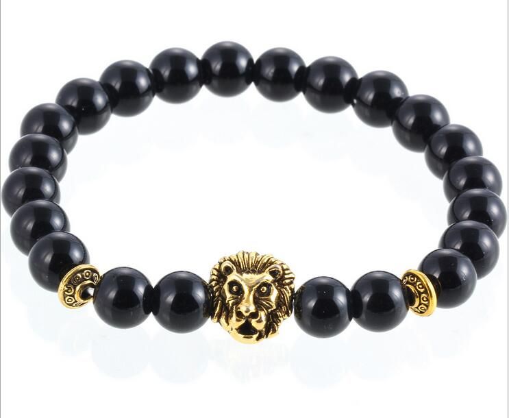 Pulsera De Cuentas Elásticas De Piedra Mate Natural Negra S Pulsera De Cuentas Elásticas De Piedra Mate Natural Negra S