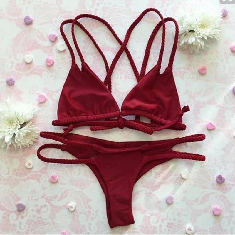 pink and red bathing suit