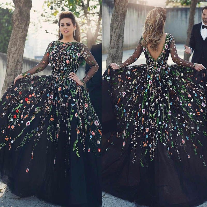 plus size floral ball gown