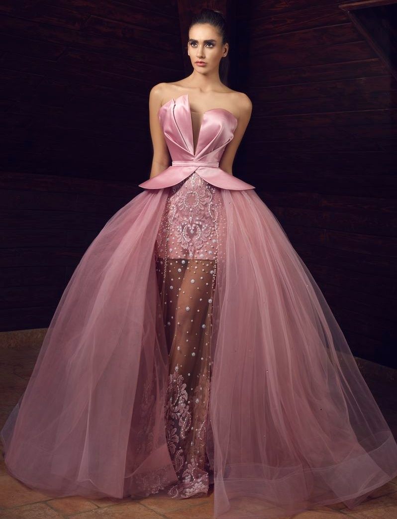 peplum prom dress