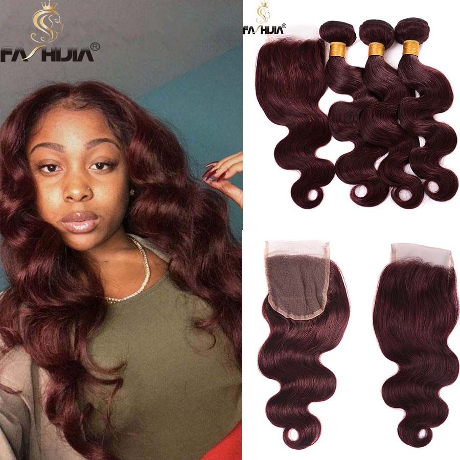 2020 Human Hair Bundles With Closure Body Wave Hair Weaves Closure
